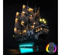 LED Lighting Kit for Lego 10365 Captain Jack Sparrow's Pirate Ship - Custom Lights to Mount, Compatible with This Model (Model Not Included) (Remote Version)