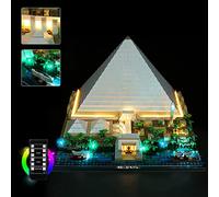 LED Lighting Kit for Lego 21058 Architecture Cheops Pyramid Building Kit (Lights Only) Remote Control Lighting Kit Compatible with Lego The Great Pyramid of Giza