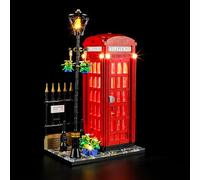 LED Lighting Kit for Lego 21347 - for Red London Telephone Box Model - Custom DIY Lights for Lego Building Set (Model Not Included)