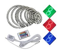 Led Lights Car RGB Color Change LED Angel Eye Light12V DC Car Auto Headlight Halo Ring Remote Control Kit 40mm-140mm for Room (Color Temperature : 2pcs 40mm)