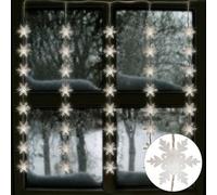 LED Lights Curtain Snowflakes 75x85cm Christmas Deco 40 Lights Window Decor