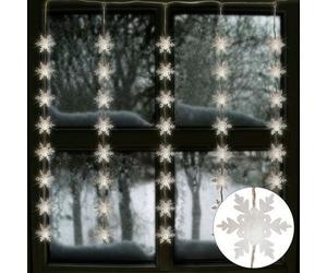 LED Lights Curtain Snowflakes 75x85cm Christmas Deco 40 Lights Window Decor