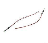 LED Lights Emitting Diodes 3mm 12V 20mA - Multicolored Pre-Wired Individual LEDs for Crafts, Signal Flashers, Toy Cars, RC Aircraft - 50(Green)