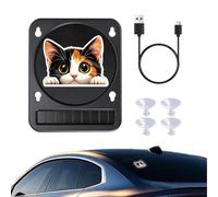 LED Lights for Car Rechargeable Solar-Powered Suction Cup Waterproof Cat