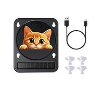 LED Lights for Car Rechargeable Solar-Powered Suction Cup Waterproof Cat
