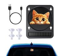 LED Lights for Car Solar-Powered LED Cute Cat Suction Cup
