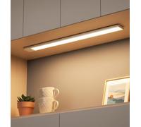 LED Lights for Cupboard, Magnetic Under Closet Light 20cm Super Bright,LED Motion Sensor Lights Indoor,3 Color Dimmable Cabinet Light,USB Rechargeable Wardrobe Light for Kitchen Shelf Stairs (Silver)