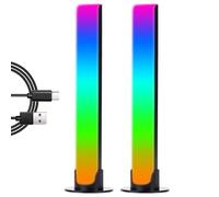 Led Lights For Room, GRB Light Bar, 2Pcs LED Light Bar APP Rmote Control Gaming USB Powered Ambient Lighting TV Backlight, 5 Speeds, 4 Brightness, 8 Dynamic Modes for Gaming Room