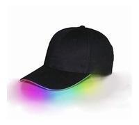 LED Lights Hat 7 Colourful Flashing LED Baseball Cap Winter Hat Christmas Hat for Party, Parades, Festivals, Birthday, Fancy Dress, Halloween, black