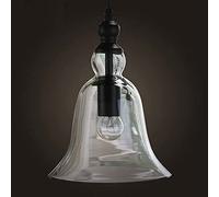 Led Lights Nordic Wrought Iron Crystal Bell Restaurant Suspension Light Bar Counter Cloakroom Single Head Chandelier Bedroom Hanging Lamp