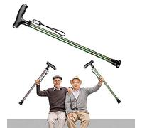 LED Lights Walking Cane, 10 Levels of Height Adjustable,Forearm Crutches,Ergonomic Handles,Comfortable Grip and Wear-Resistant,w/Heavy Duty Non-Slip Rubber Feet,for Elderly It's so kind of you