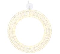 LED Lights Wreath 50cm with Timer Warm White Drahtkranz Door 1440