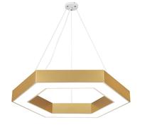 Led Linear Pendant Light Fixtures Gold Design LED Ceiling Lamp with Hexagon Shape, Hanging Lamp Aluminum Island Lighting Lamp for Dining Room, Living Room Non-Dimmable