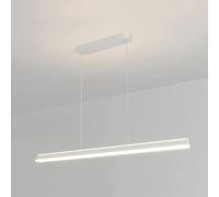 LED Linear Pendant Light for Dining Room Dimmable LED Long Chandelier Nordic Metal Strip Minimalism Ceiling Hanging Lighting Fixture for Kitchen Living Room Breakfast Bar, Black White