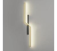 LED Linear Wall Light Modern Wall Sconce Lighting Fixture Indoor Wall Lamp Black Hardwired Sconces Geometric Wall Lights for Living Room Restaurant Bedroom Luminaire