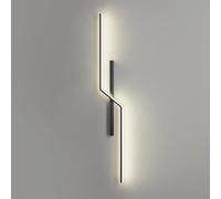 LED Linear Wall Light Modern Wall Sconce Lighting Fixture Indoor Wall Lamp Black Hardwired Sconces Geometric Wall Lights for Living Room Restaurant Bedroom Luminaire