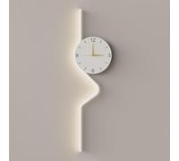 LED Linear Wall Light Nordic Wave Wall Sconce Lighting Fixture Creative Wall Clock, Living Room Decor Hardwired Sconces Bedroom Hallway Home Decor Wall Mount Lights (White 80cm/31.5in)