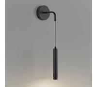 Led Linear Wall Sconces Indoor, Modern Minimalist 3W LED Wall Light Spotlights for Bedroom Bedside, Long Strip Metal Wall Lamps with Hanging Wire
