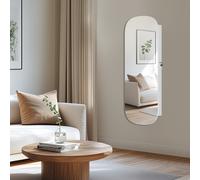 LED Lockable Rounded Wide Mirror Cabinet