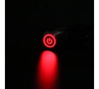 LED Locking 16mm Metal Push Button Switch Maintained Metal Switch Latching Push Button 3V 5V 12V 24V 48V 110V 220V 1pcs(Red,5V)