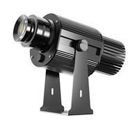 LED Logo GOBO Projector IP65 Waterproof with Manual Zoom 60W Clear Lighting for Shops, Restaurants, Weddings, Hotels,Bars,Black,Remote Control