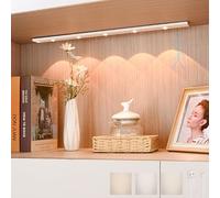 LED Long Kitchen Wall Light with Motion Sensor 3000K/4000K/6000K Dimmable Wall Sconce USB Rechargeable Acrylic Aluminium for Bedroom Living Room Corridor