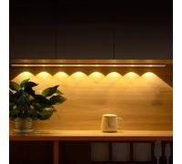 LED Long Kitchen Wall Light with Motion Sensor 3000K/4000K/6000K Dimmable Wall Sconce USB Rechargeable Acrylic Aluminium for Bedroom Living Room Corridor