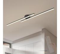 LED Long Linear Ceiling Lamp with Remote Control Ceiling Lights 2700K-6500K Dimmable Ceiling Lighting Modern Interior Iron Aluminium Acrylic for Living Room Bedroom