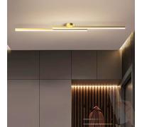 LED Long Linear Ceiling Lamp with Remote Control Ceiling Lights 2700K-6500K Dimmable Ceiling Lighting Modern Interior Iron Aluminium Acrylic for Living Room Bedroom