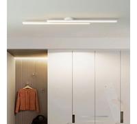 LED Long Linear Ceiling Lamp with Remote Control Ceiling Lights 2700K-6500K Dimmable Ceiling Lighting Modern Interior Iron Aluminium Acrylic for Living Room Bedroom