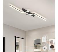 LED Long Linear Ceiling Light with Remote Control Ceiling Lamp 2700K-6500K Dimmable Ceiling Lighting Modern Interior Parallel Design for Living Rooms Bedroom Kitchen