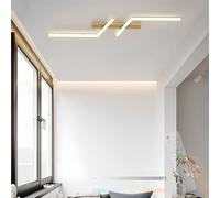 LED Long Linear Ceiling Light with Remote Control Ceiling Lamp 2700K-6500K Dimmable Ceiling Lighting Modern Interior Parallel Design for Living Rooms Bedroom Kitchen