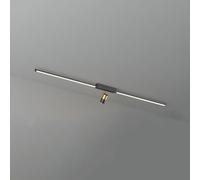 Led Long Strip Flush Mount Ceiling Lamp, Black Linear Ceiling Light Fixture with Spotlight, Modern Minimalist Close-to-Ceiling Lights for Living Room Bedroom Hallway Kitchen/100Cm