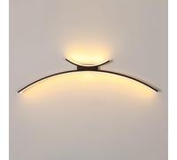 Led Long Strip Wall Sconce Aluminum Wall Lighting, Modern Minimalist Wall Sconce Black Arc Shape Wall Light Fixture, Indoor Wall Lamps for Living Room Bedroom Porch Hallway