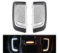 LED Lower Fairing Lights with Turn Signals for Motorcycle Accessories Fit for Harley Road Glide Street Glide Electra Glide Ultra Limited 2014-2023 Chrome Plated Smoke Lens