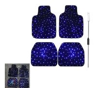 Led Luminous Car Mats, Waterproof Starry Sky Design, Intelligent Voice Control, All-weather Protection, Polyester Velvet Material (1pc)