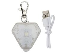 LED Luminous Dog Pendant Adjustable USB Rechargeable 3 Flash Modes Blue Red Green Light Pet Safety Collar for Night Walking Camping Hiking ABS Material 4.2x3.8cm