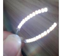 LED Luminous Eyelash Lamp with Six Types of Flashing Fake Eyelash Night Lights, False Eyelashes Non Grafting Halloween Christmas (1 Pair White)