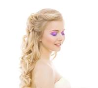 LED Luminous Eyelash Lamp with Six Types of Flashing Fake Eyelash Night Lights, False Eyelashes Non Grafting Halloween Christmas (1 Pair Purple)