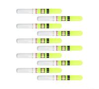 LED Luminous Fishing Floats for Night Fishing, 10 Pack, Green/Red Light, CR322 Operated, 30m Visibility, Plastic Waterproof Tackle(Green)