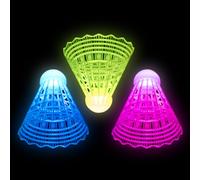 LED Luminous Pen 3 Set in the Dark,Badminton Games For Backyards | Portable Nylon Steering Wheel For Adult Kids Beginner Sports Outdoor Beach Game And Training
