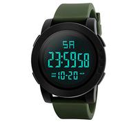 LED Luxury Wrist Analog Waterproof Digital Men Sport Watch Men's Watch Map Watch (Green, One Size)