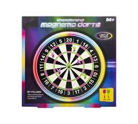 LED Magnetic Dart Board for Kids & Adults, Safe Indoor Game Set with 6 Darts, Light Up Family Fun, Hand Eye Coordination Toy, Dart Boards for Adults
