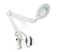 LED Magnifying Glass with 1000 Lumen Work Light - 105mm Glass Lens and 3 Diopters, Premium Swivel Arm, Adjustable Light Color, Table Clamp - Ideal for Precision Work