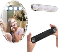 LED Make Up Mirror Lights Kit, Bulbs Vanity Light Lamp Hollywood Dressing Table with Suction-Cup Mounting Perfect for Bathroom or Dressing Table (4PCS Bulbs)