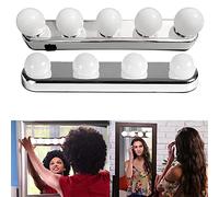 LED Make Up Mirror Lights Kit, Bulbs Vanity Light Lamp Hollywood Dressing Table with Suction-Cup Mounting Perfect for Bathroom or Dressing Table, White (4PCS Bulbs)