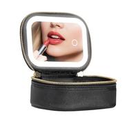 LED Makeup Bag - Portable Cosmetic Case - Cosmetic Bag with 3 Brightness Levels and LED Lighting | For Women Teenagers Travel Train Pool Parties Remake-up, black, see description, See description