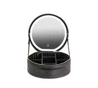 LED Makeup Case with Mirror - 360° Lighted Cosmetic Organiser, Large Capacity Travel Toiletry Bag, Waterproof Portable Makeup Pouch for Travel
