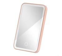 LED Makeup Mirror for Cars Sun Visor Mounted, Featuring Touch Control and Natural Light Simulation to Perfect Your Look (Pink)