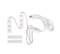 LED Makeup Mirror Light Adjustable Brightness USB Plug in DIY Mirror Strip Light Bulb for Dressing Table (2S 2.7V-3.4V 230mA-240mA)